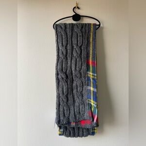 🦋 2/$20 Topshop cable knit/ plaid scarf NWT